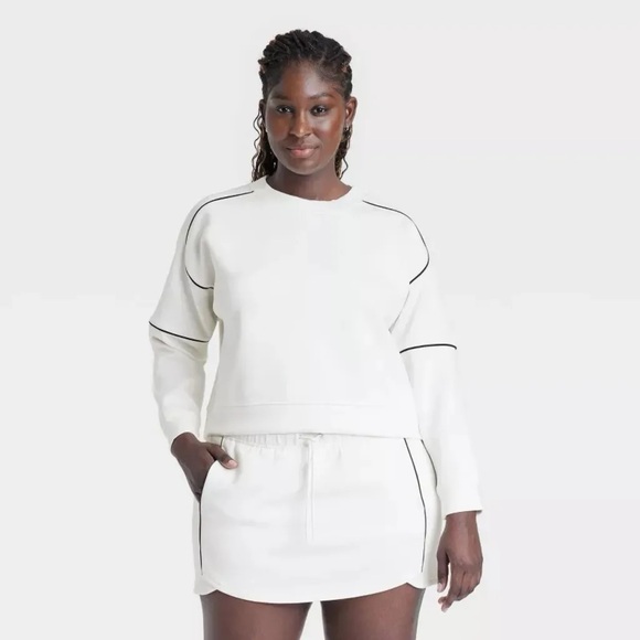 NWT ALL IN MOTION  Sandwash Pickleball Crew Sweatshirt Airy Sz XXL ✨ - Picture 1 of 3